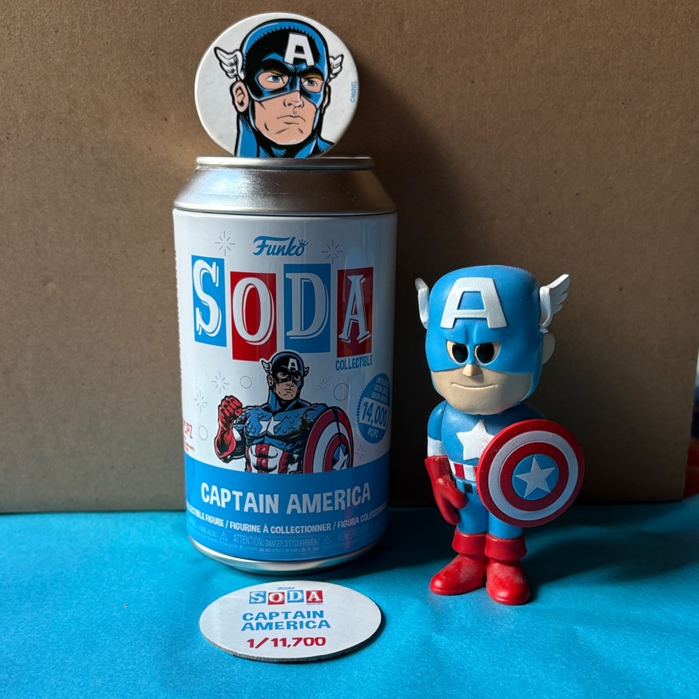 👨🏼‍✈️ Funko Pop Captain America Soda Vinyl Figure 👨🏼‍✈️ NWOT 👨🏼‍✈️